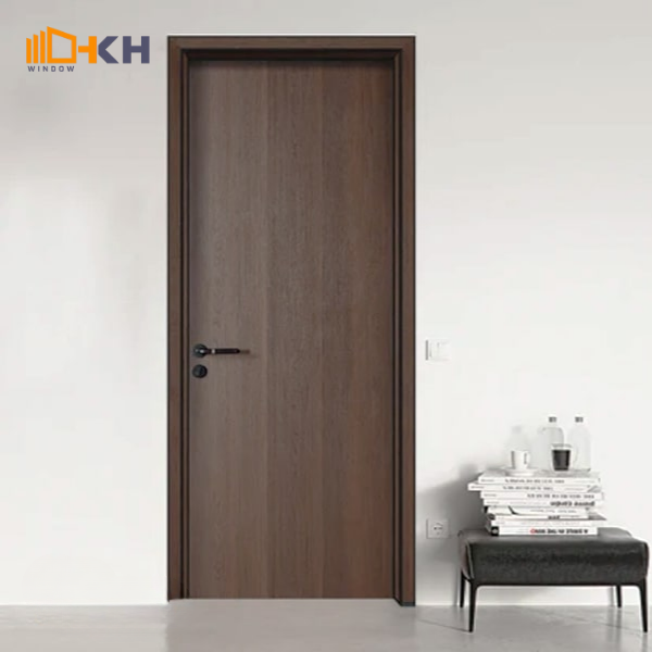 Cửa nhôm tấm tổ ong màu vân gỗ cho phòng ngủ hoặc wc là mẫu cửa nhôm cho nhà phố hiện đại 2025