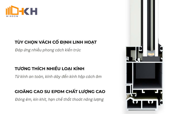 cửa nhôm maxpro sang trọng, kín khít, trầm ấm